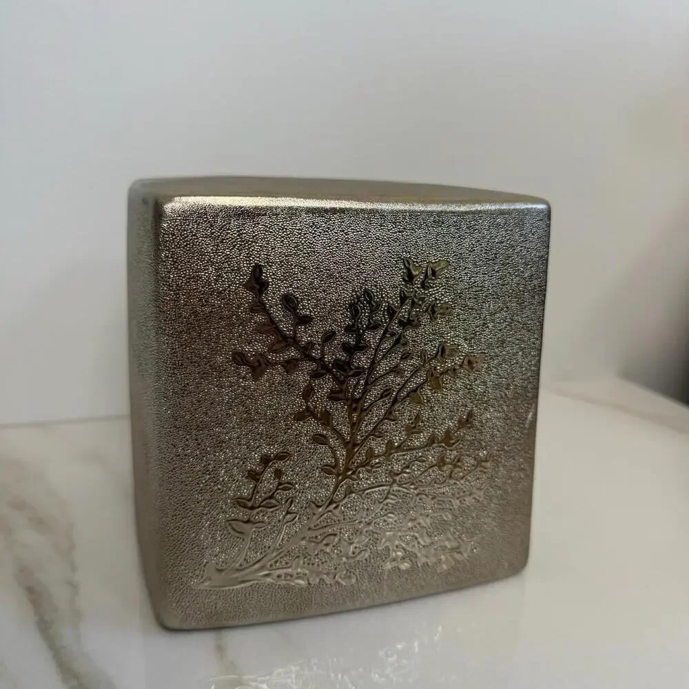 Saturday Knight Ltd Tissue Box Metallic Leaf Tree Branch Design Ceramic‎